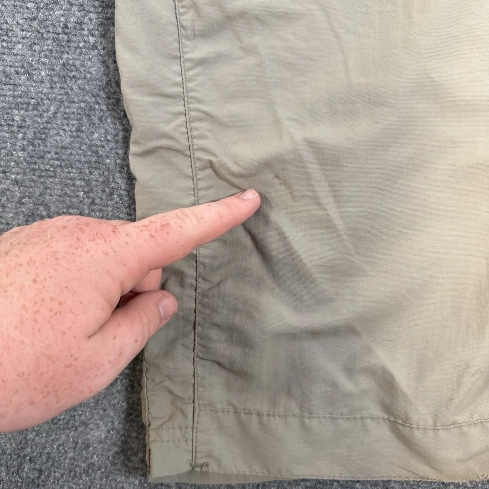 REI Pants Mens Large (Fits 30x31) Tan Beige Cargo Nylon UPF‎ 50+ Hiking Outdoors